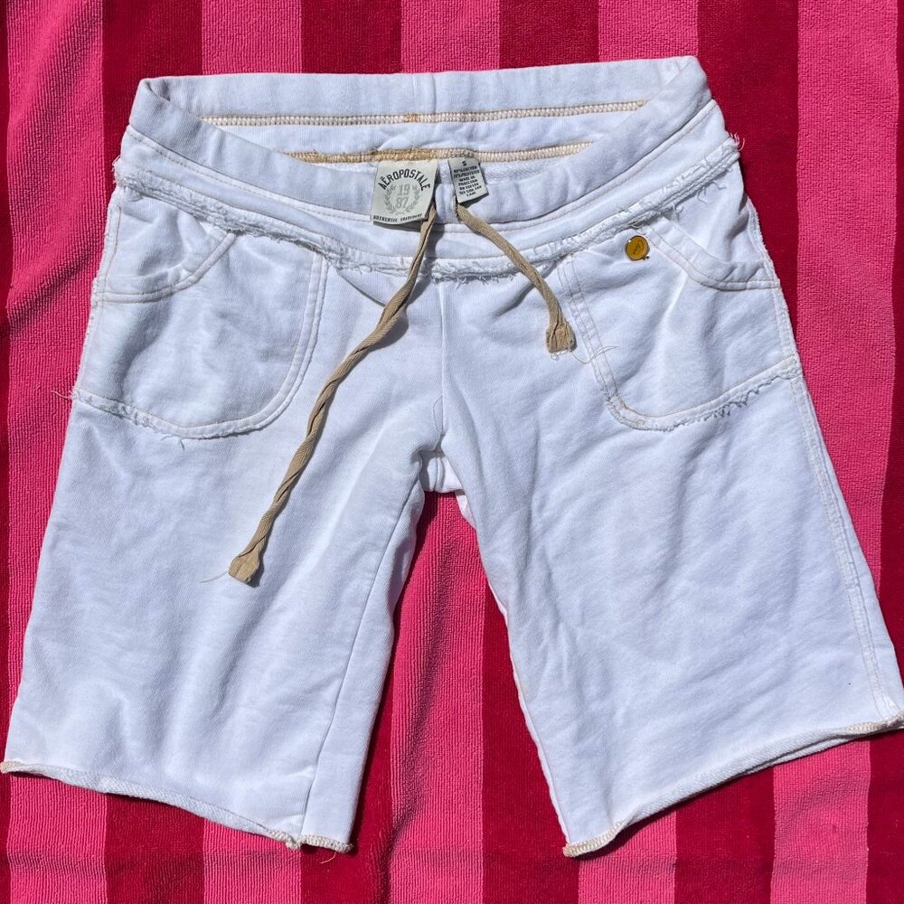 S White Aéropostale Sweatshorts